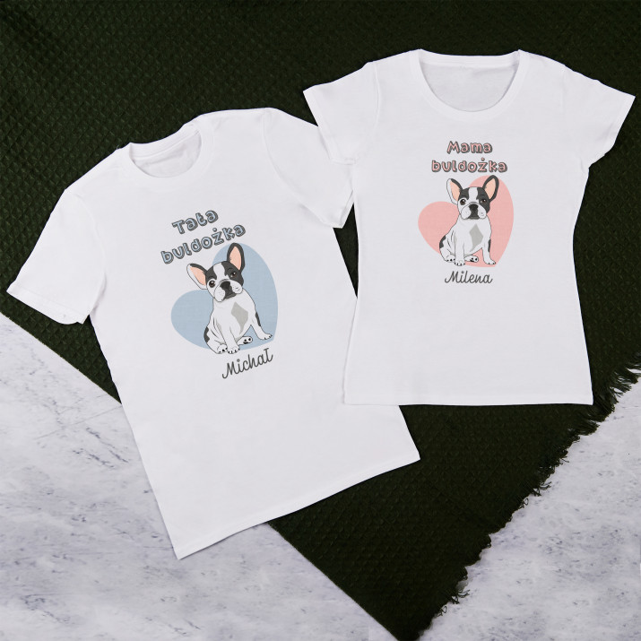 Rodzice buldożka - Zestaw Koszulek Dla Par